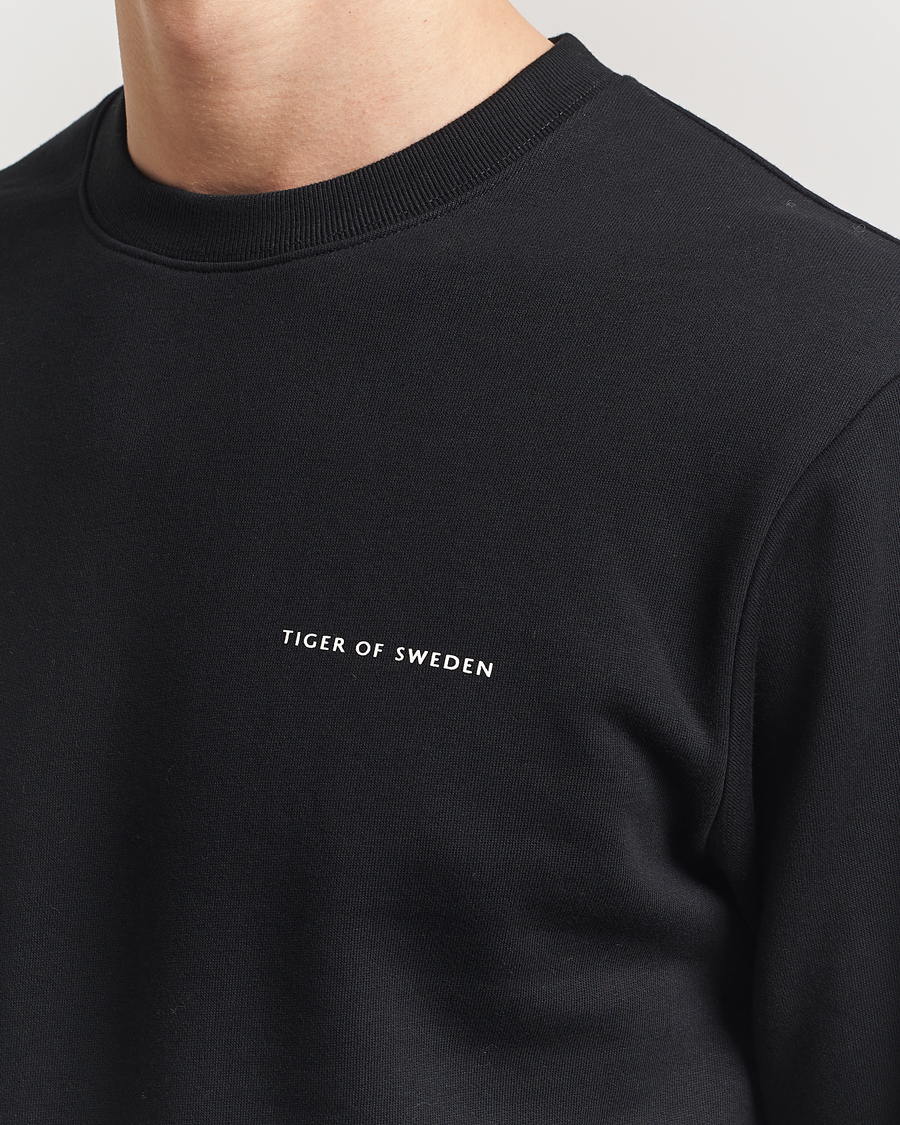 Uomini | Maglieria | Tiger of Sweden | Emerson Crew Neck Sweatshirt Black