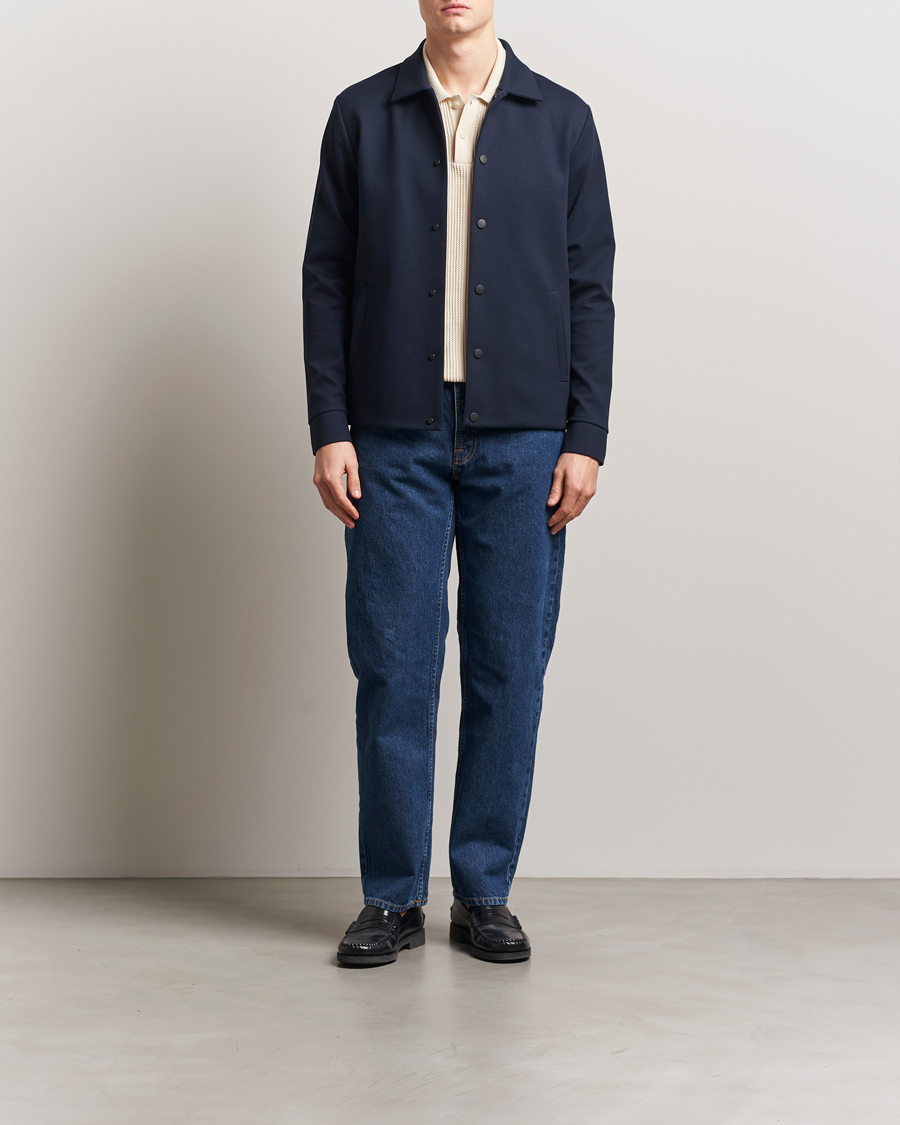 Uomini | Giacche | Harris Wharf London | Loro Piana Cavalry Twill Coach Jacket Navy Blue