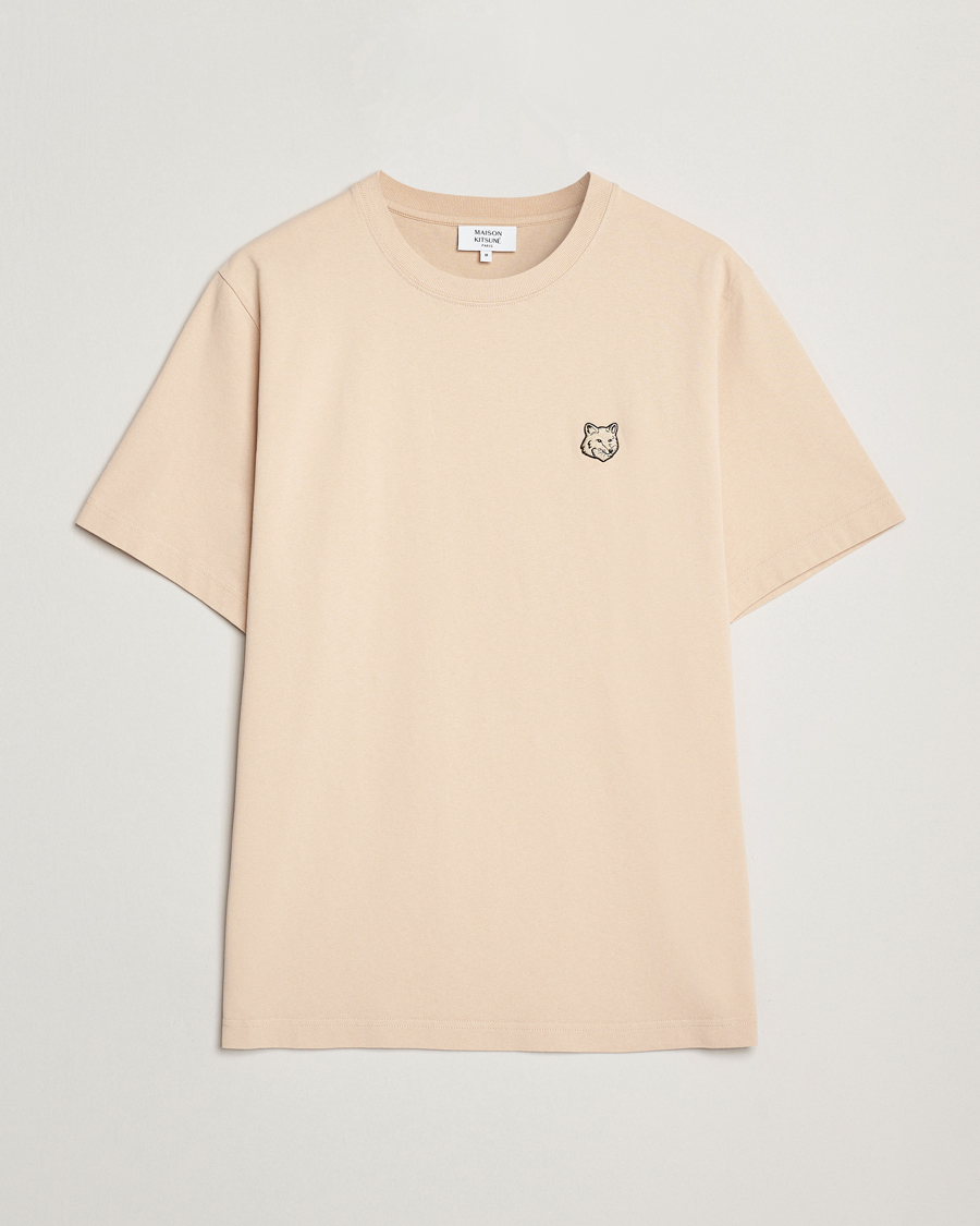 Uomini | T-shirt | Maison Kitsuné | Tonal Fox Head T-Shirt Smoke Beige