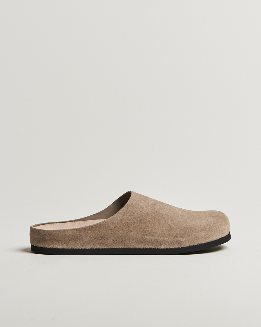 Uomini | Common Projects Suede Clog Taupe | Common Projects | Suede Clog Taupe