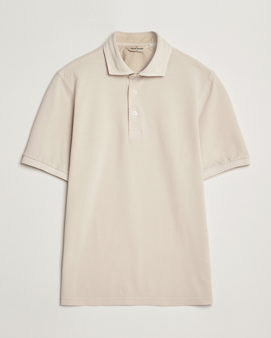 Uomini | Polo | Gran Sasso | Washed Polo Beige Melange