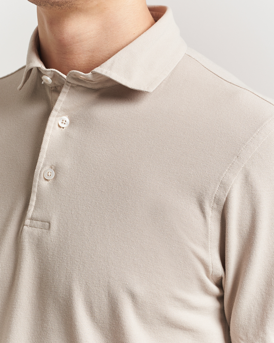 Uomini | Polo | Gran Sasso | Washed Polo Beige Melange