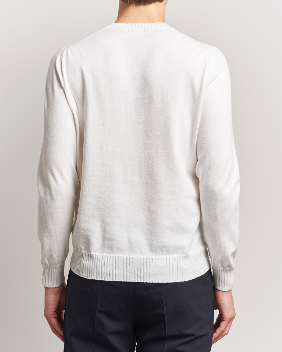 Uomini | Maglieria | Gran Sasso | Cotton/Cashmere Knitted Crew Neck Sweater Cream Melange