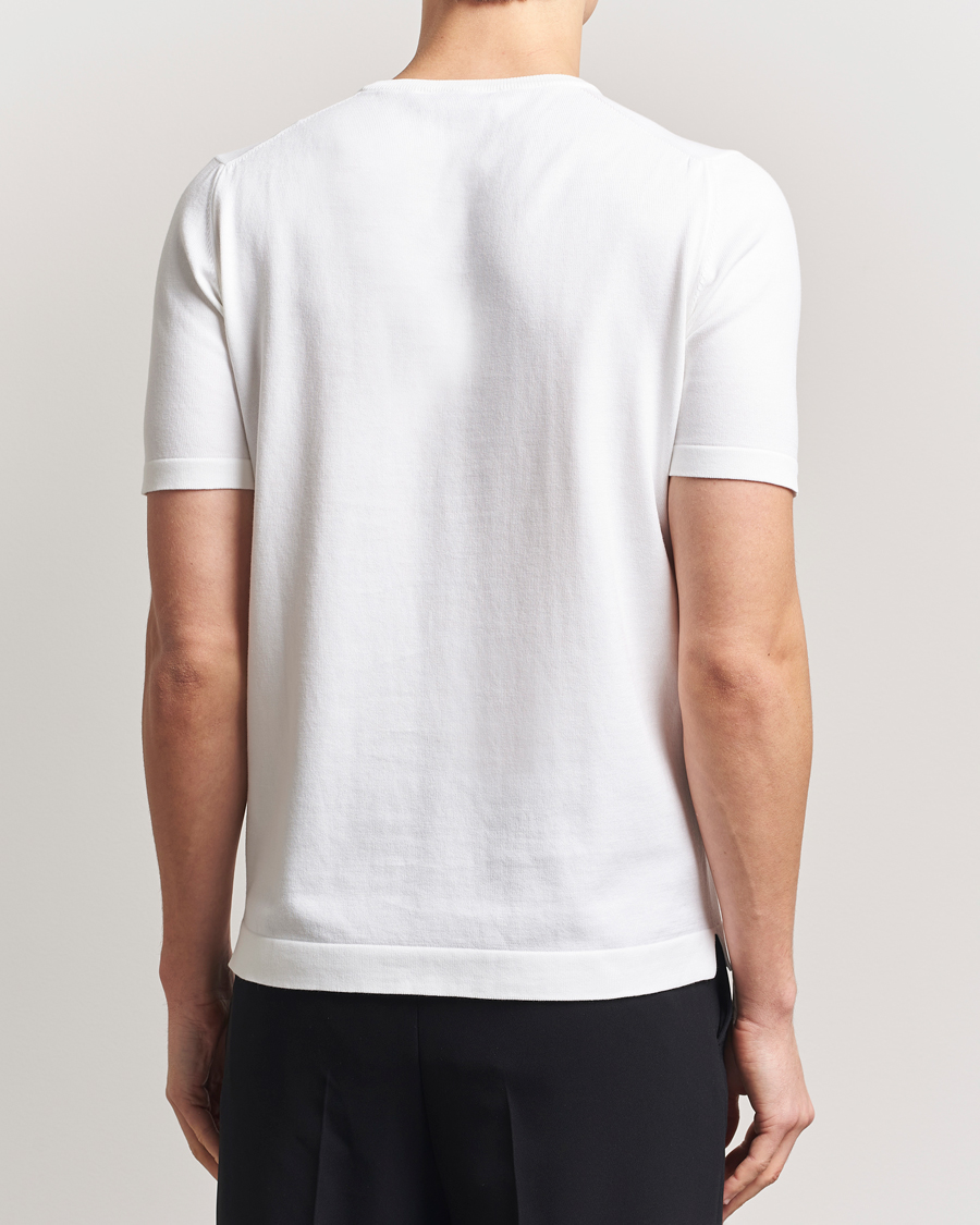 Uomini | T-shirt | Gran Sasso | Cotton Knitted Crew Neck T-Shirt White