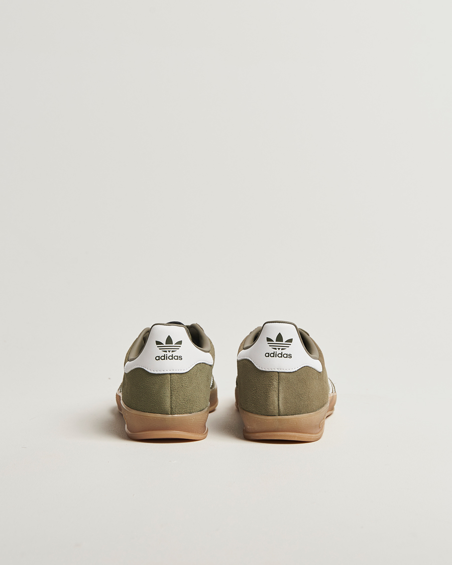 Uomini | adidas Originals Gazelle Indoor Sneaker Olive/White | adidas Originals | Gazelle Indoor Sneaker Olive/White