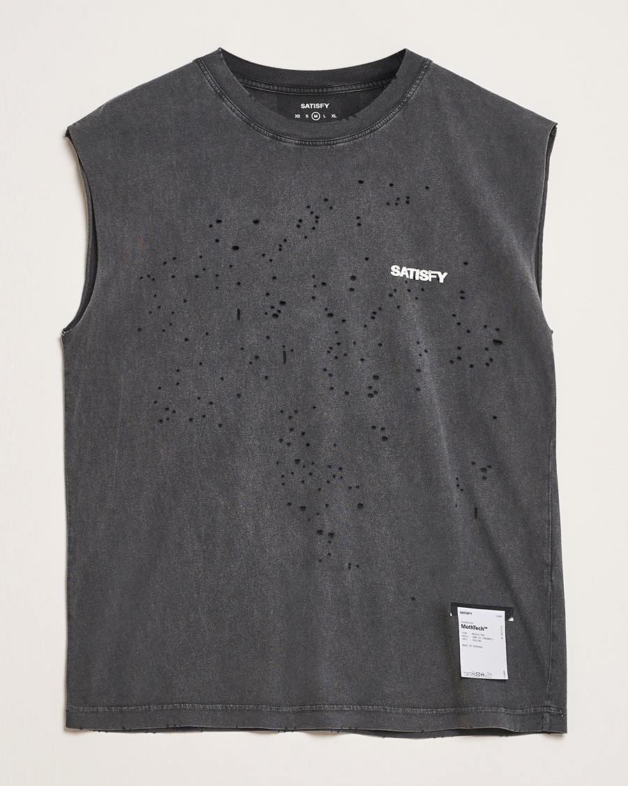 Uomini | T-shirt | Satisfy | MothTech Muscle Tee Aged Black