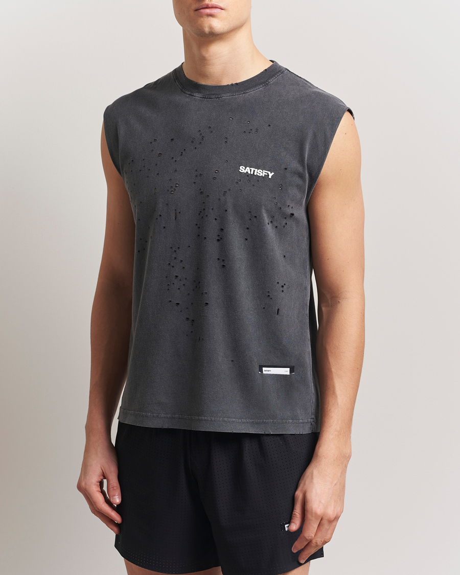 Uomini | T-shirt | Satisfy | MothTech Muscle Tee Aged Black