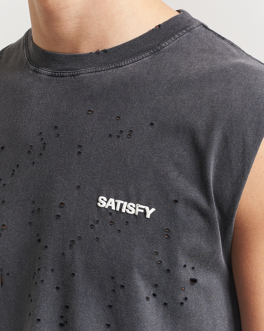 Uomini | T-shirt | Satisfy | MothTech Muscle Tee Aged Black