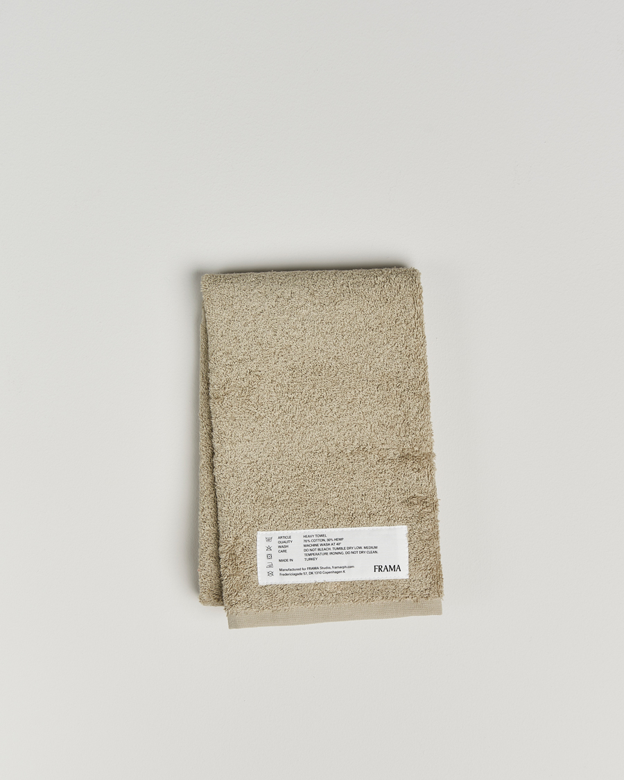 Uomini | Tessuti | Frama | Heavy Hand Towel 50x80cm Sage Green