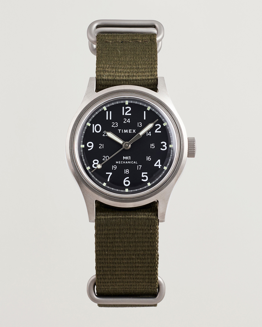 Uomini | Timex MK1 Hand Wind 36mm Green Black Dial | Timex | MK1 Hand Wind 36mm Green Black Dial