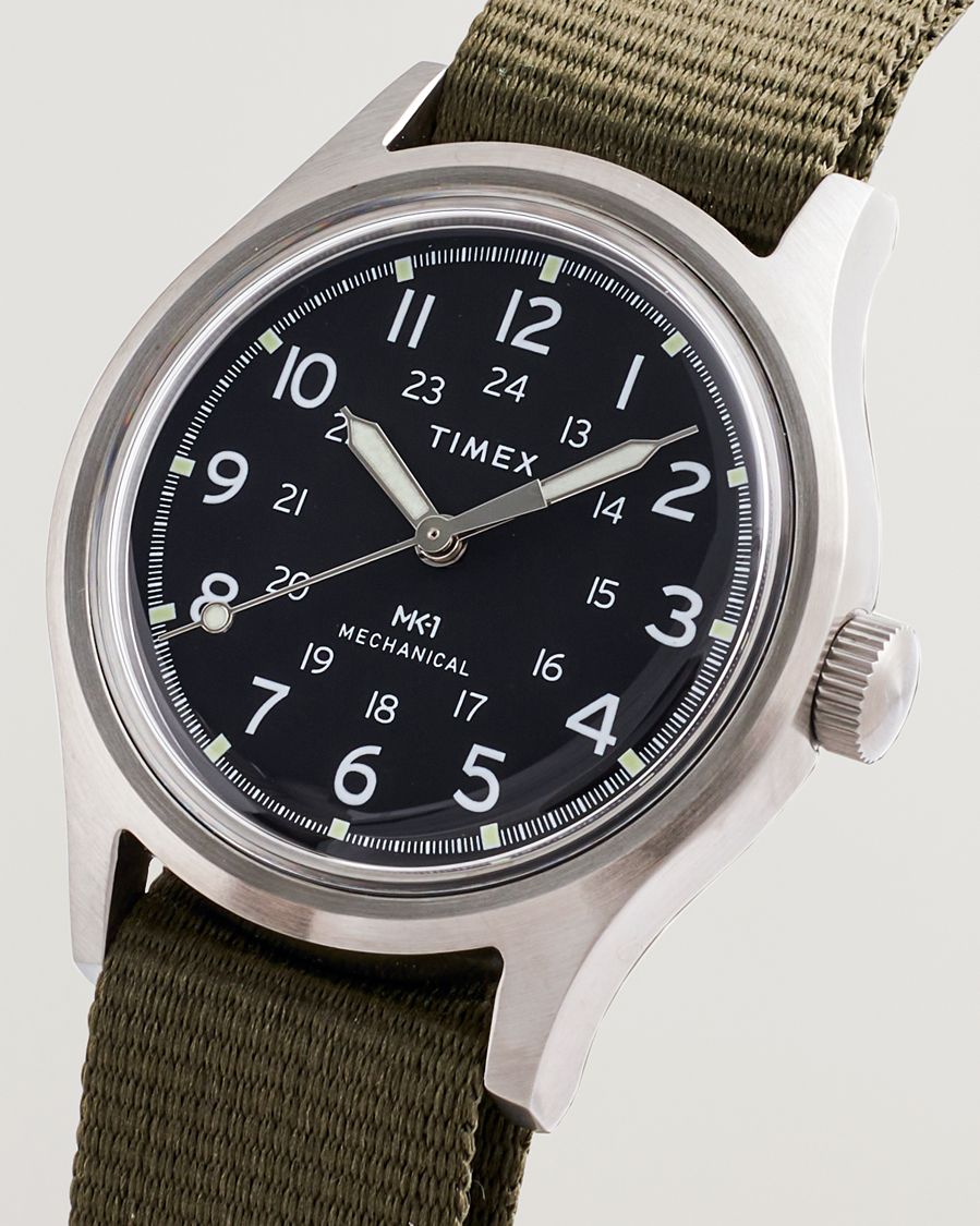 Uomini | Timex MK1 Hand Wind 36mm Green Black Dial | Timex | MK1 Hand Wind 36mm Green Black Dial