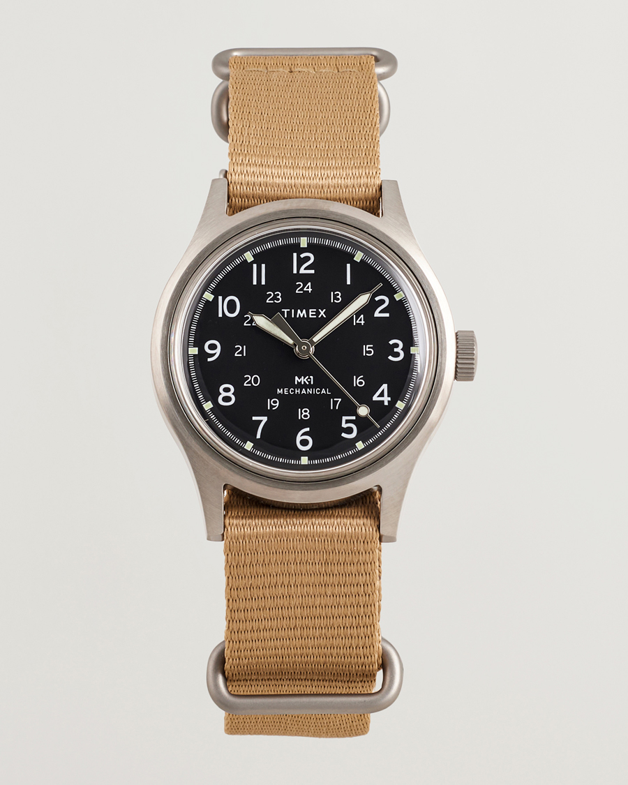 Uomini | Timex MK1 Hand Wind 36mm Tan Black Dial | Timex | MK1 Hand Wind 36mm Tan Black Dial