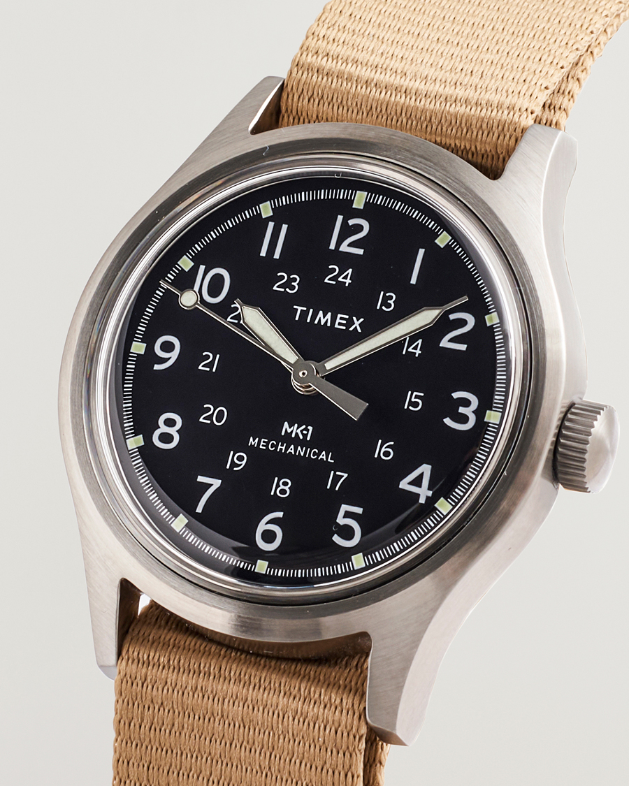 Uomini | Timex MK1 Hand Wind 36mm Tan Black Dial | Timex | MK1 Hand Wind 36mm Tan Black Dial