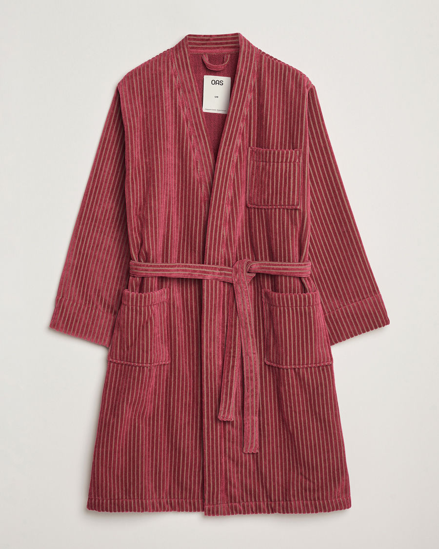 Uomini | OAS Striped Velour Robe Botanico | OAS | Striped Velour Robe Botanico
