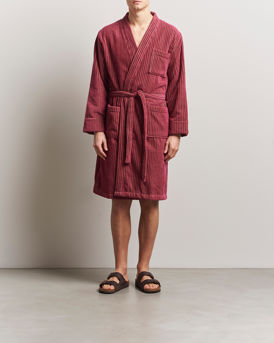 Uomini | OAS Striped Velour Robe Botanico | OAS | Striped Velour Robe Botanico
