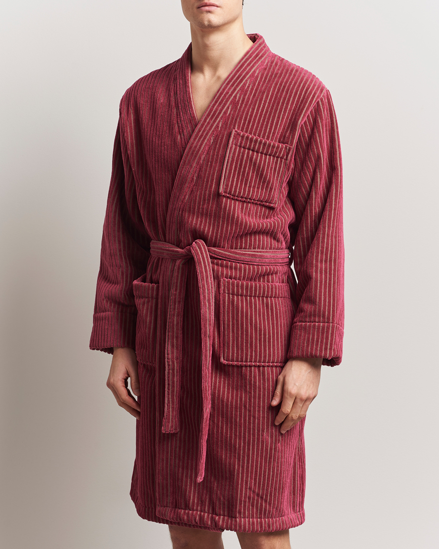 Uomini | OAS Striped Velour Robe Botanico | OAS | Striped Velour Robe Botanico