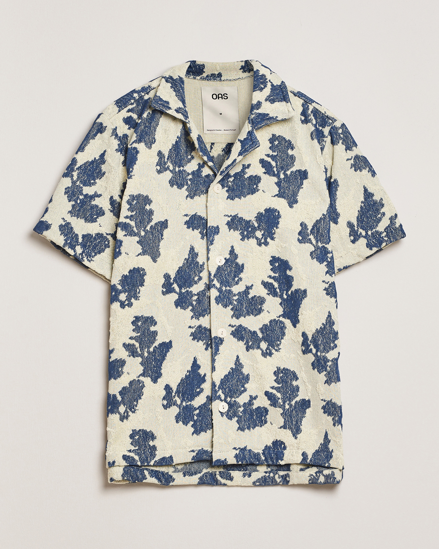 Uomini | Camicie | OAS | Short Sleeve Cuba Terry Shirt Sail Contrast