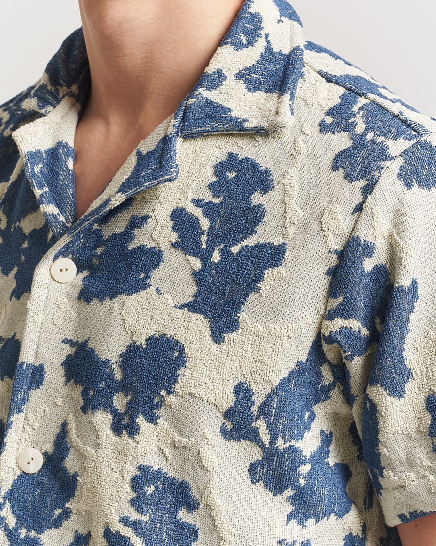 Uomini | Camicie | OAS | Short Sleeve Cuba Terry Shirt Sail Contrast