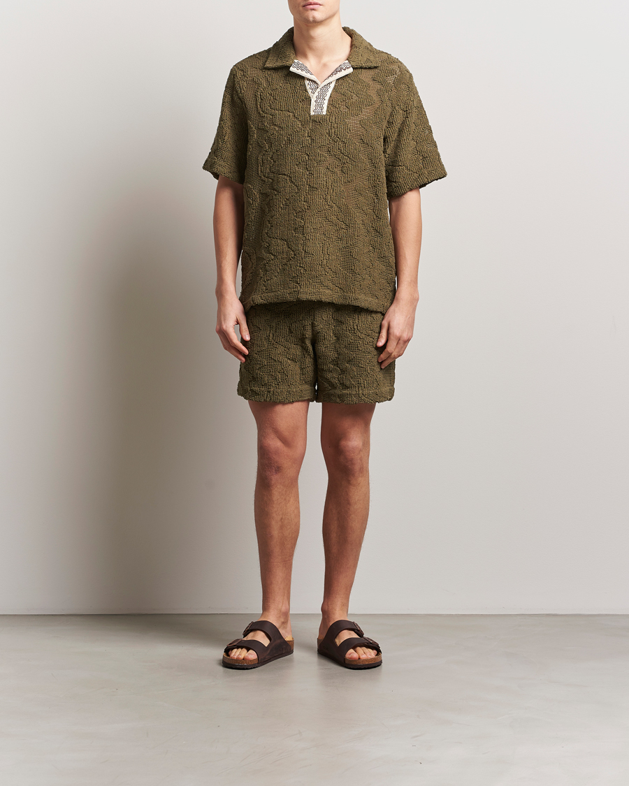 Uomini | Camicie | OAS | Cuba Crochet Shirt Pine Verve
