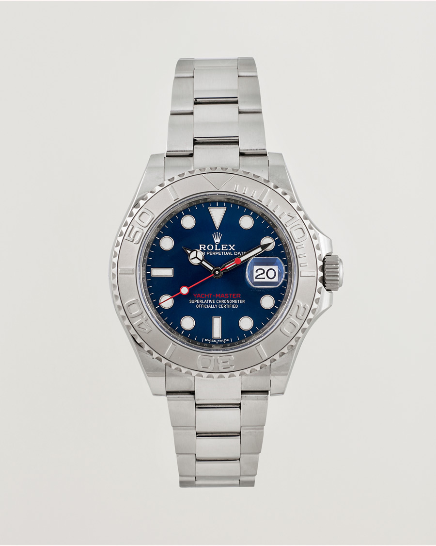Uomini | Rolex Pre-Owned Yacht Master Oyster Perpetual Steel Platinum | Rolex Pre-Owned | Yacht Master Oyster Perpetual Steel Platinum