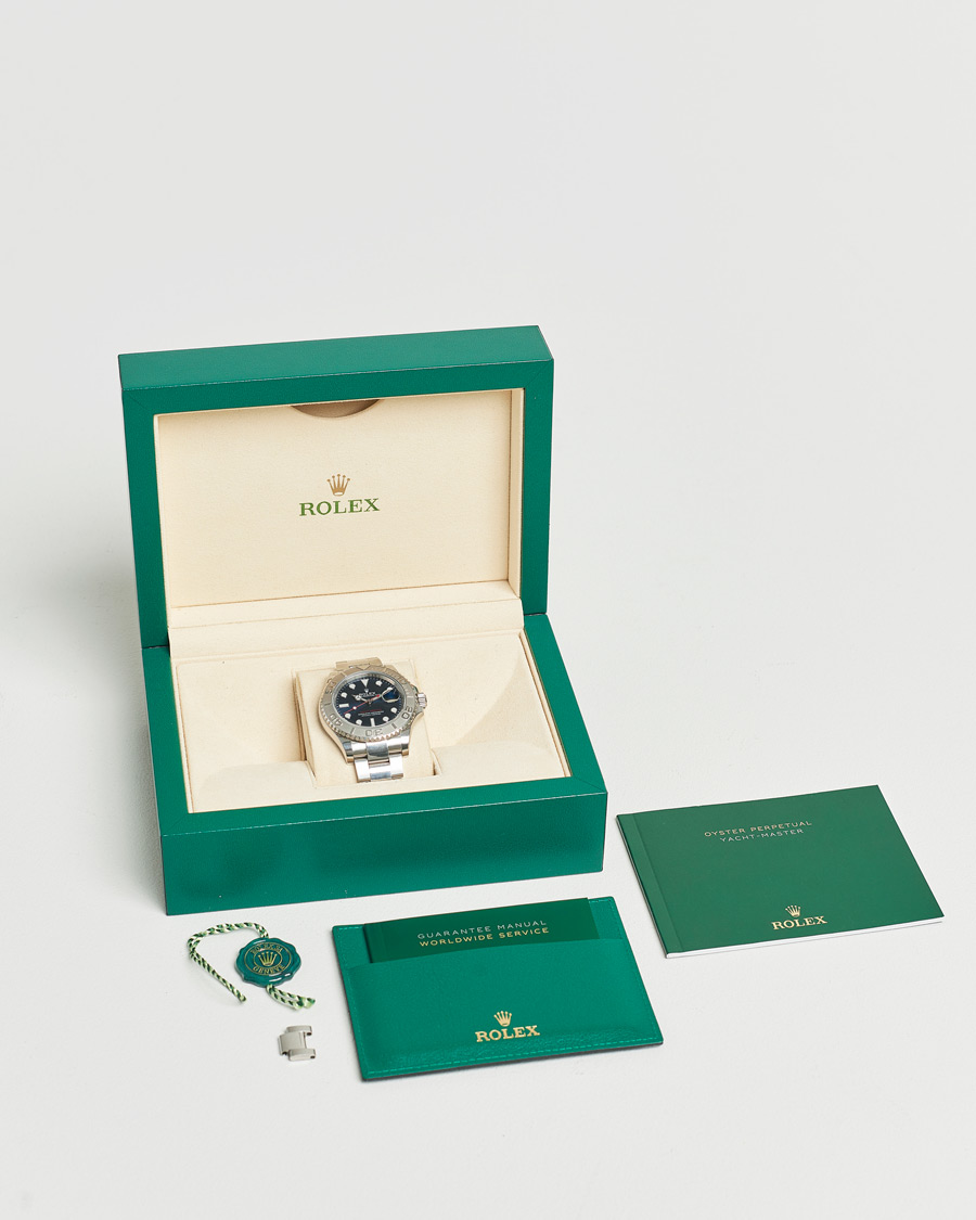 Uomini | Rolex Pre-Owned Yacht Master Oyster Perpetual Steel Platinum | Rolex Pre-Owned | Yacht Master Oyster Perpetual Steel Platinum