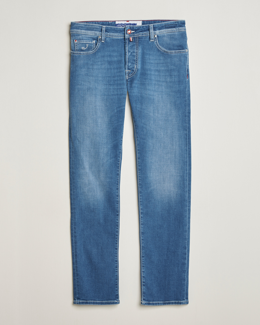 Uomini | Jeans | Jacob Cohën | Bard Slim Fit Stretch Vintage Jeans Medium Blue