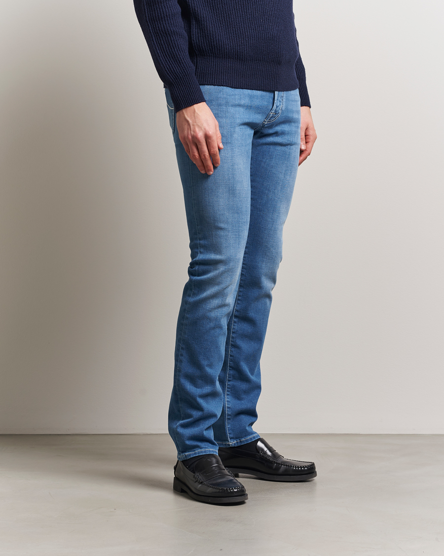 Uomini | Jeans | Jacob Cohën | Bard Slim Fit Stretch Vintage Jeans Medium Blue