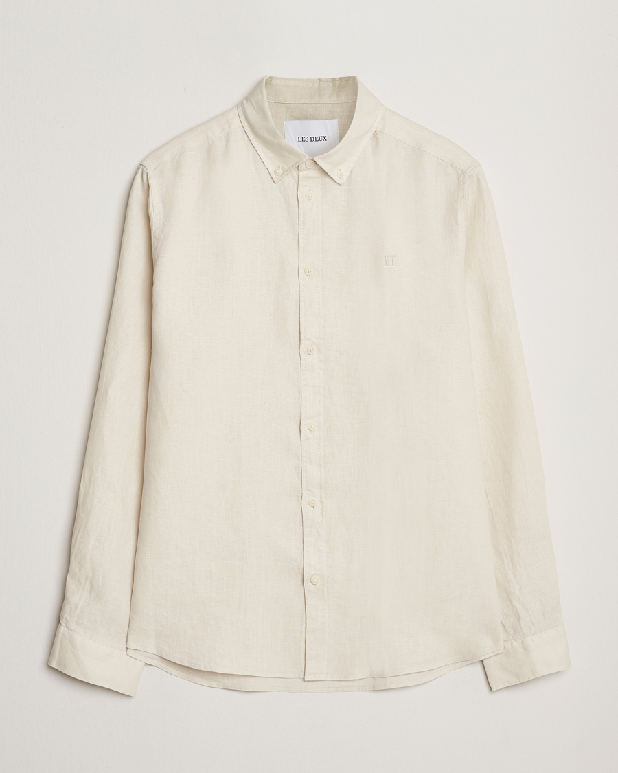 Uomini | Camicie | LES DEUX | Konrad Linen Shirt Ivory