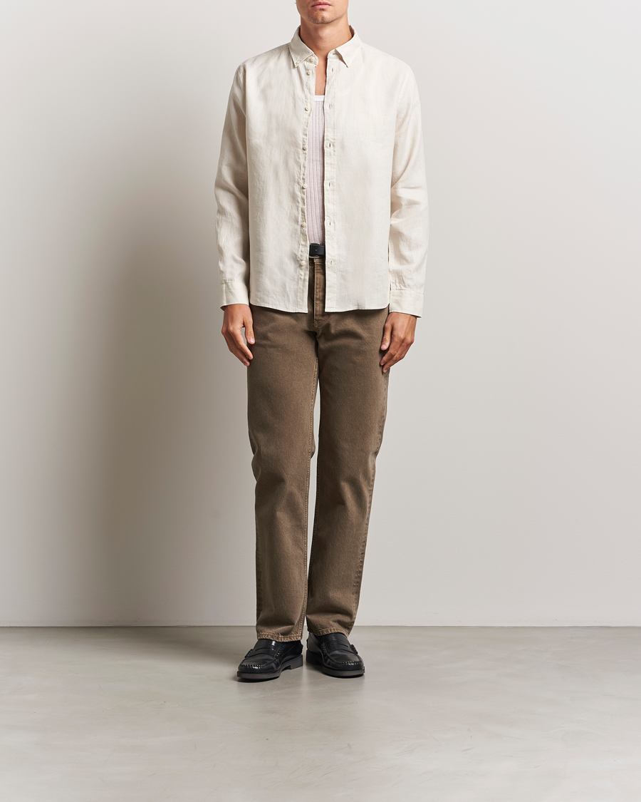 Uomini | Camicie | LES DEUX | Konrad Linen Shirt Ivory