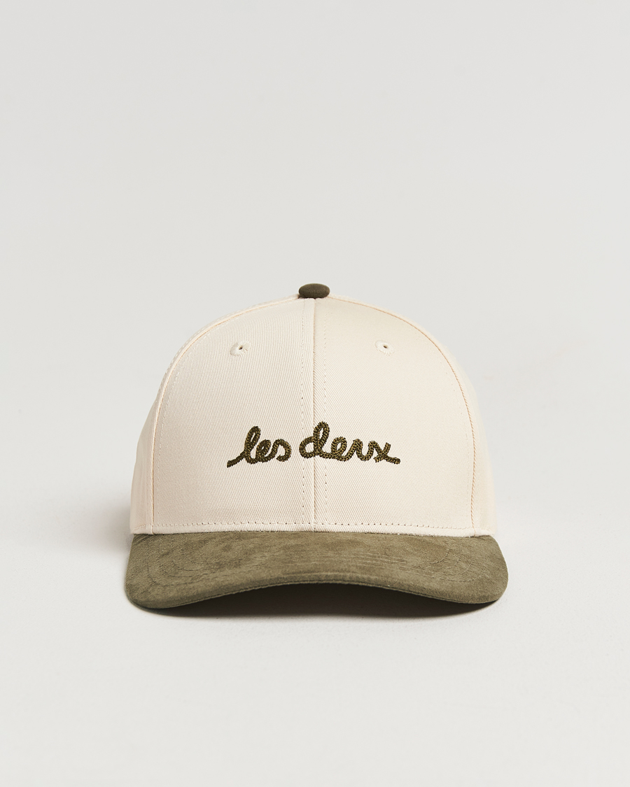 Uomini | Les Deux Brad Contrast Suede Baseball Cap Ivory | LES DEUX | Brad Contrast Suede Baseball Cap Ivory