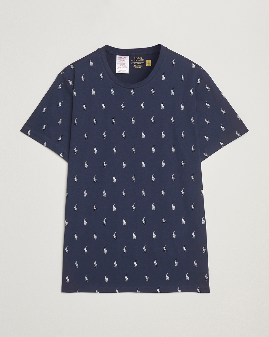 Uomini | Polo Ralph Lauren All over Player Sleeping Tee Cruise Navy | Polo Ralph Lauren | All over Player Sleeping Tee Cruise Navy