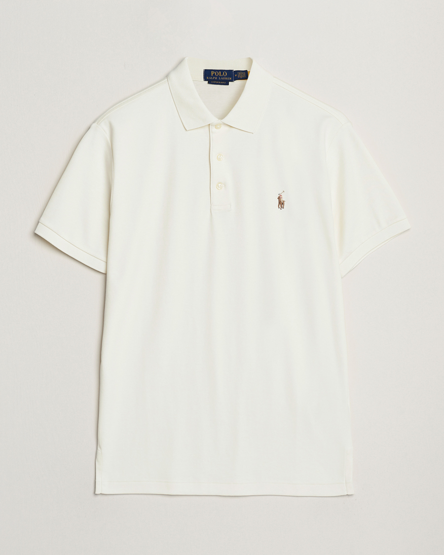 Uomini | Polo | Polo Ralph Lauren | Luxury Pima Cotton Polo Pale Cream