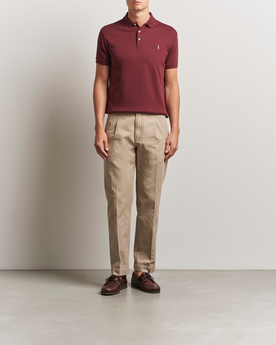 Uomini | Polo | Polo Ralph Lauren | Luxury Pima Cotton Polo Red Wine