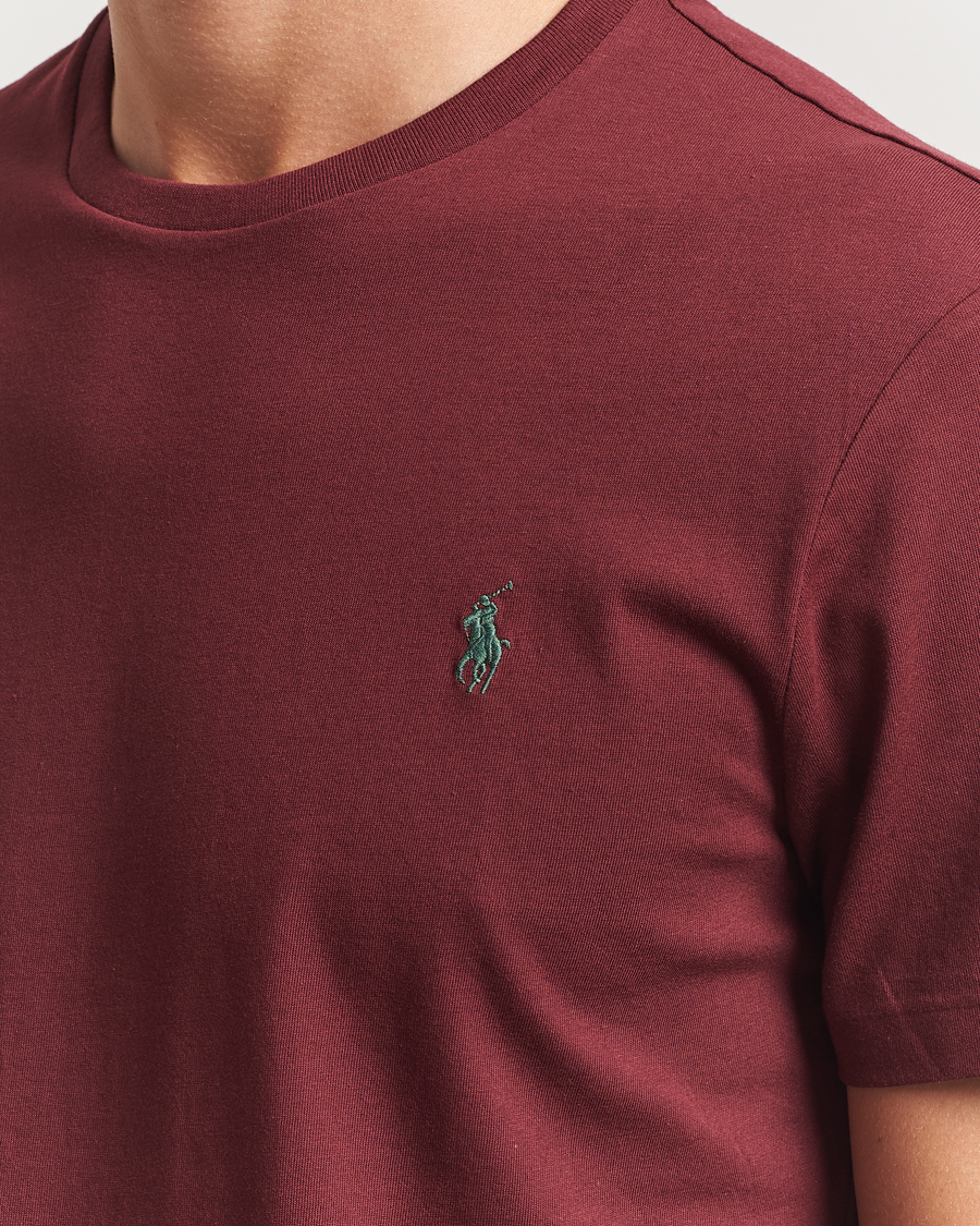 Uomini | T-shirt | Polo Ralph Lauren | Custom Slim Fit Crew Neck T-Shirt Red Wine