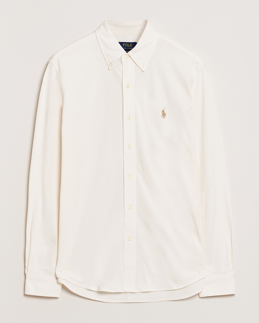 Uomini | Camicie | Polo Ralph Lauren | Featherweight Mesh Shirt Pale Cream