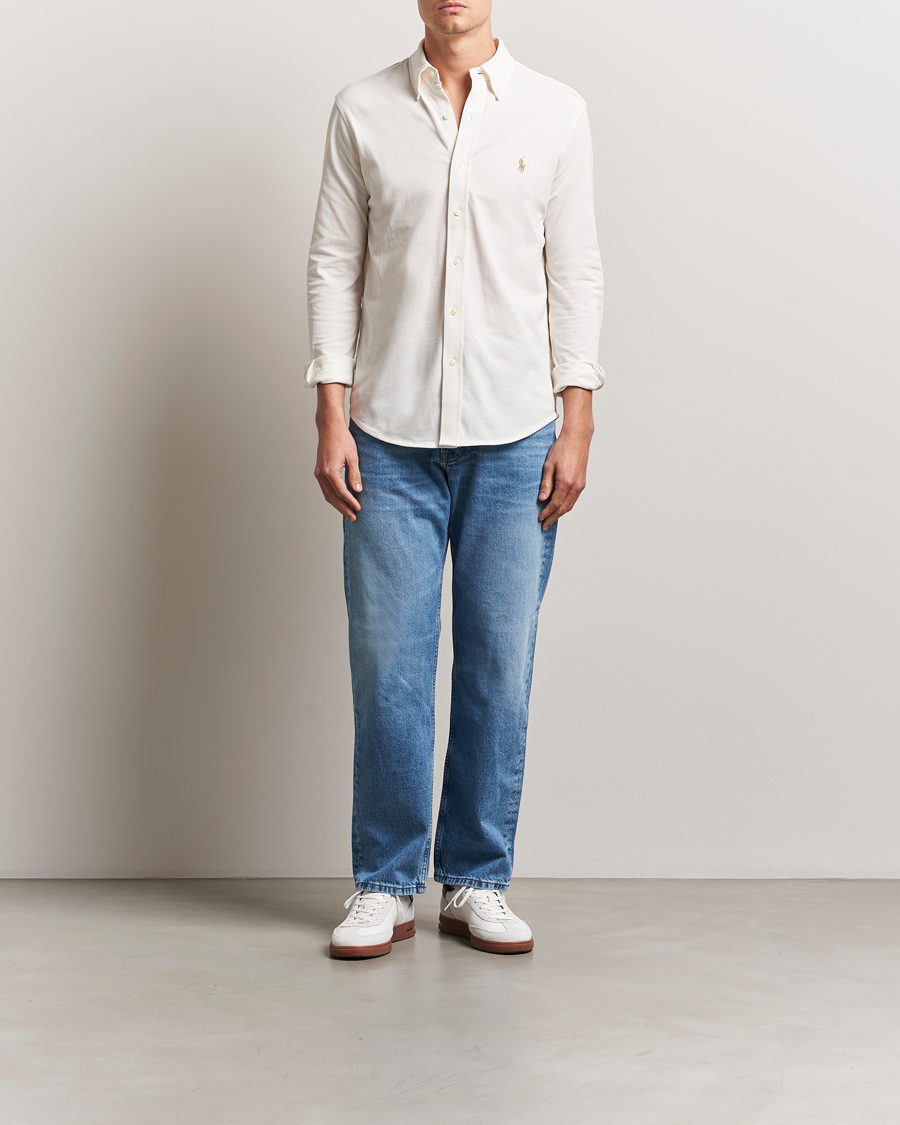 Uomini | Camicie | Polo Ralph Lauren | Featherweight Mesh Shirt Pale Cream