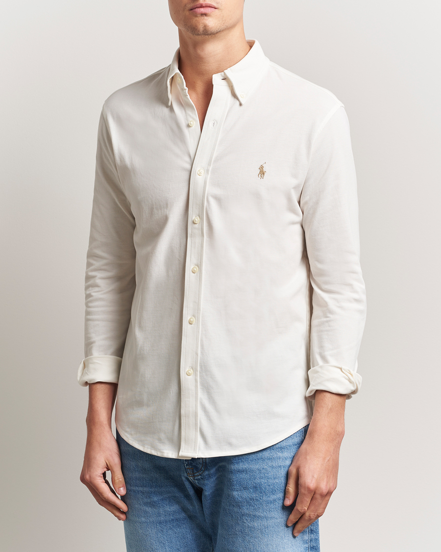Uomini | Camicie | Polo Ralph Lauren | Featherweight Mesh Shirt Pale Cream