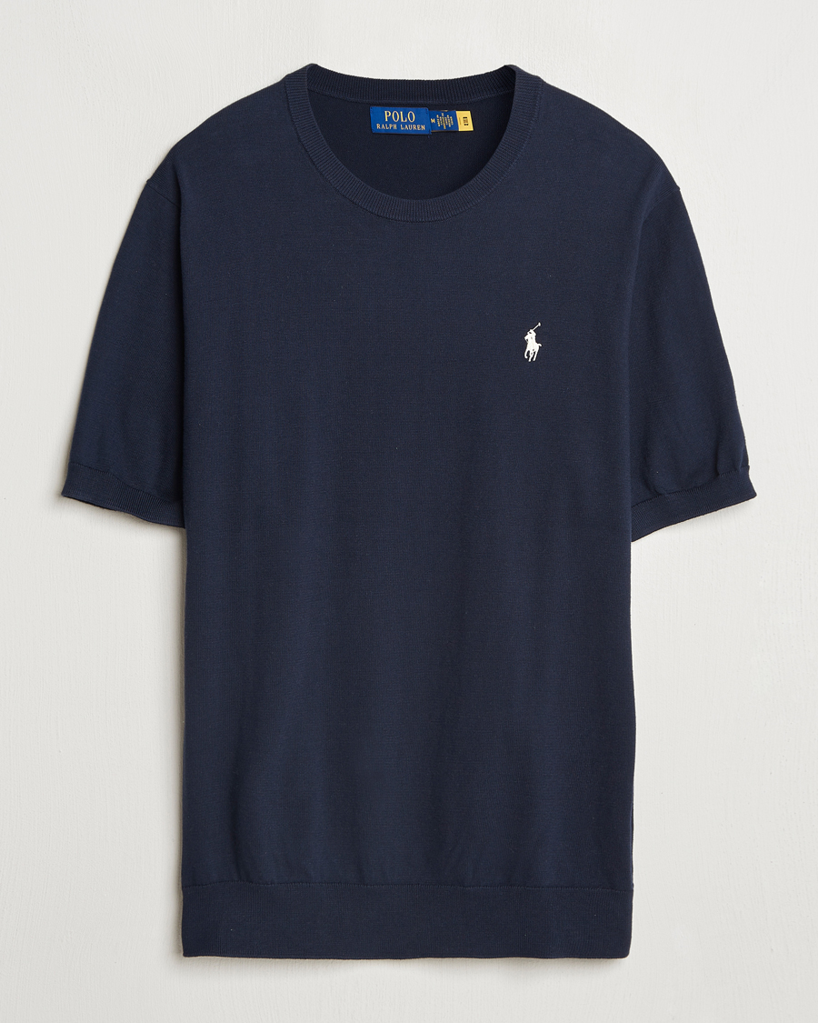 Uomini | T-shirt | Polo Ralph Lauren | Knitted Short Sleeve Tee Hunter Navy