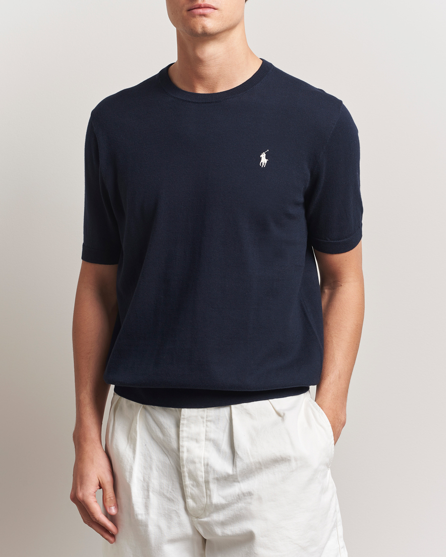Uomini | T-shirt | Polo Ralph Lauren | Knitted Short Sleeve Tee Hunter Navy