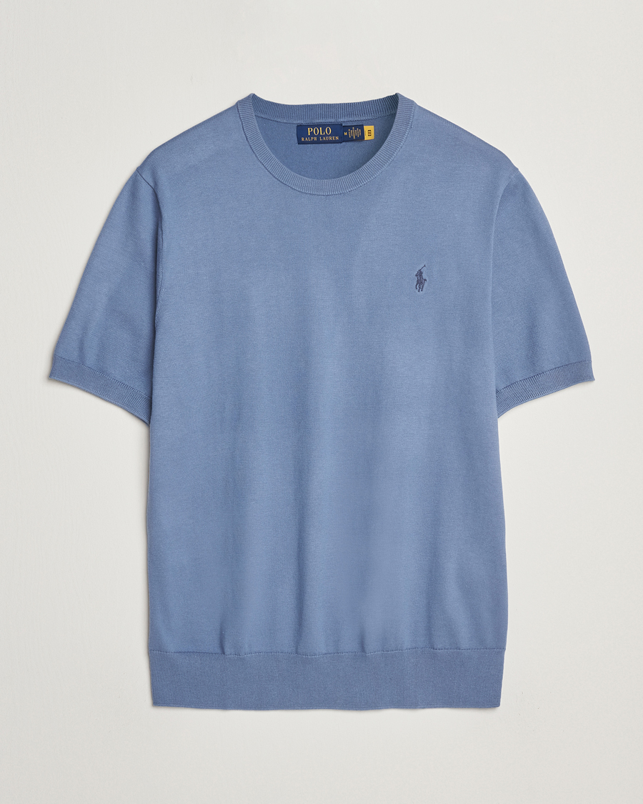 Uomini | T-shirt | Polo Ralph Lauren | Knitted Short Sleeve Tee Capri Blue
