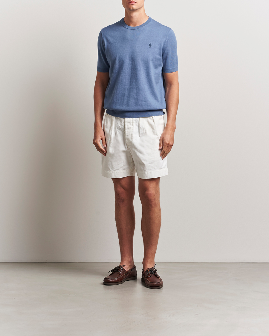 Uomini | T-shirt | Polo Ralph Lauren | Knitted Short Sleeve Tee Capri Blue