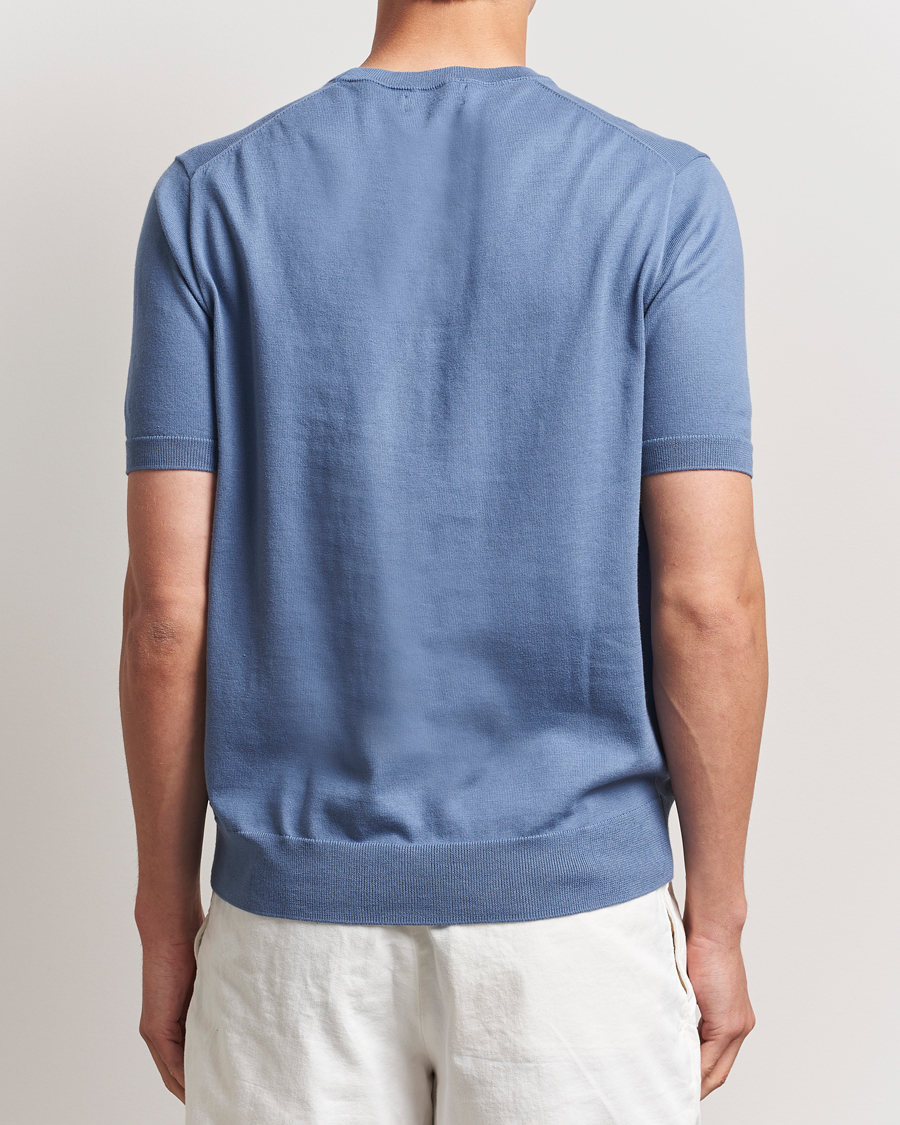 Uomini | T-shirt | Polo Ralph Lauren | Knitted Short Sleeve Tee Capri Blue