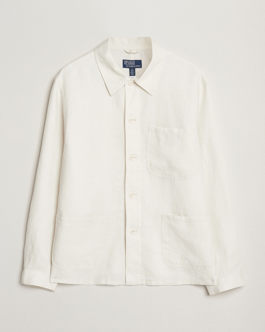 Uomini | Giacche | Polo Ralph Lauren | Chore Linen Shirt Jacket Antique Cream