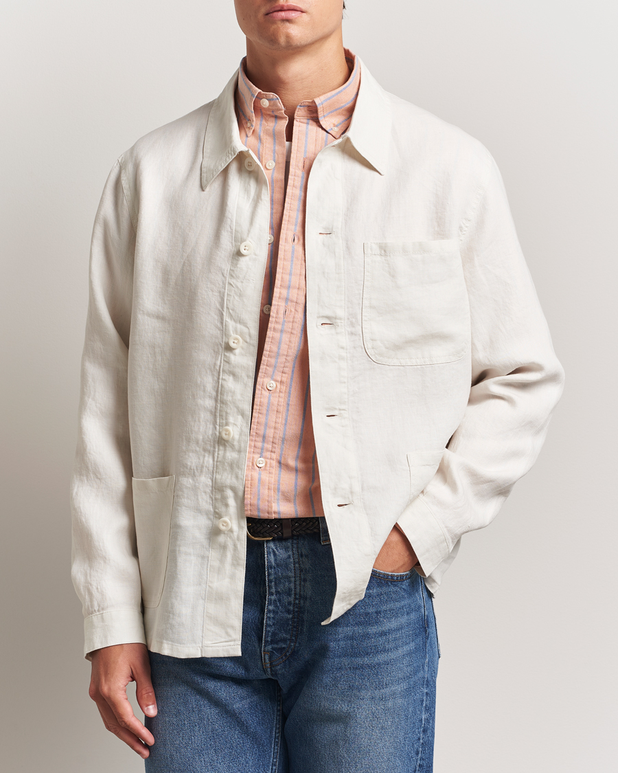 Uomini | Giacche | Polo Ralph Lauren | Chore Linen Shirt Jacket Antique Cream