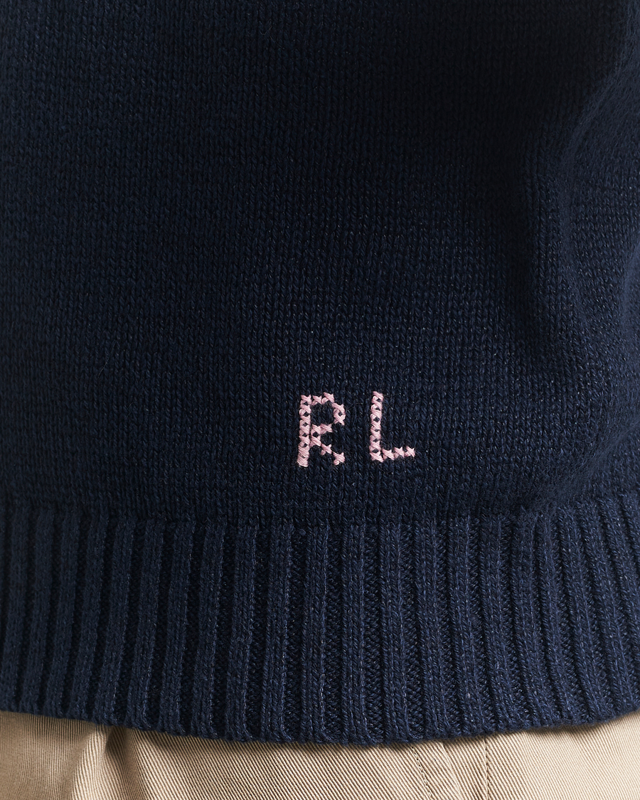 Uomini | Maglieria | Polo Ralph Lauren | Linen/Cotton Bear Pullover Bear Navy
