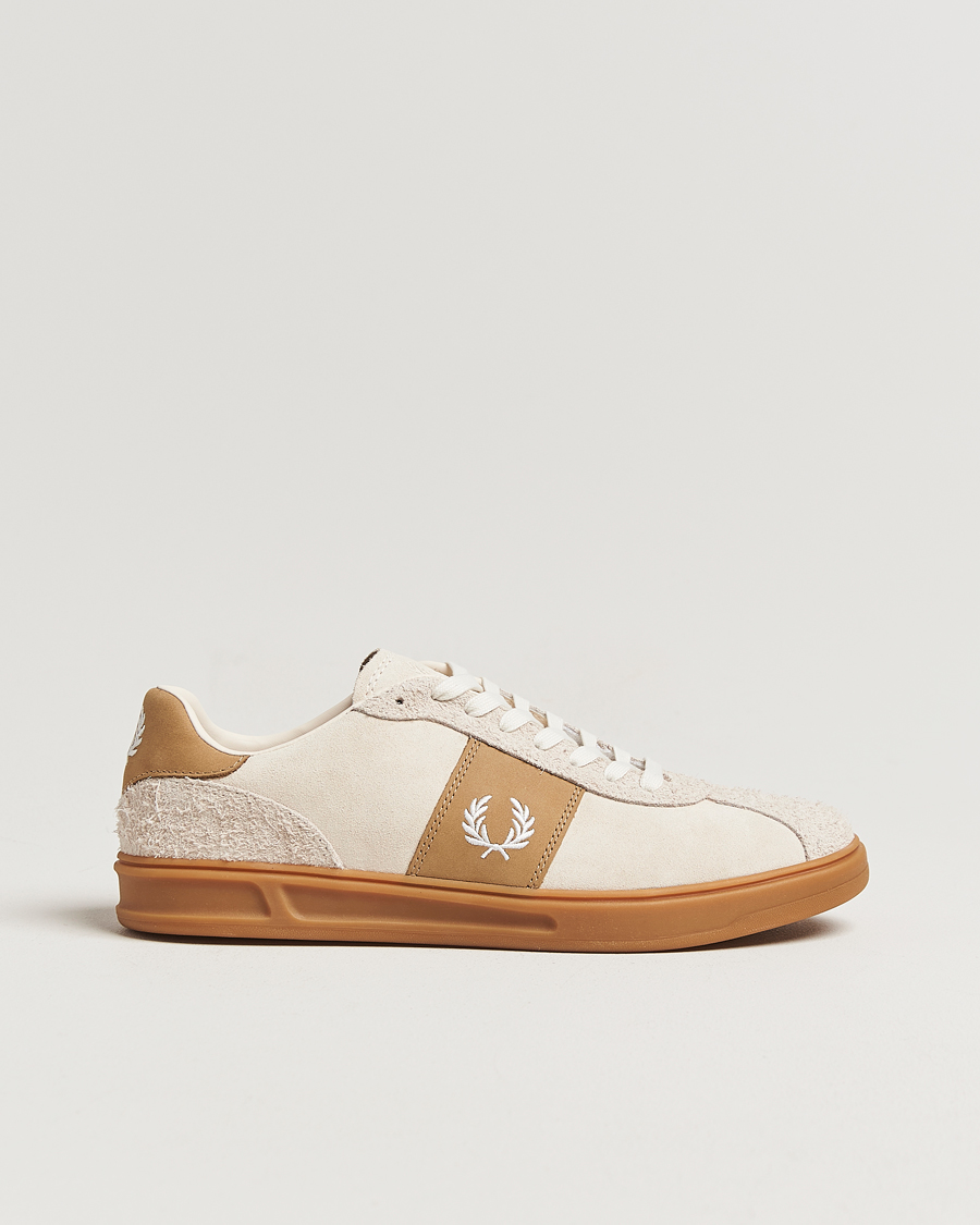Uomini | Sneakers | Fred Perry | B4 Suede Sneaker Ecru/Snow White