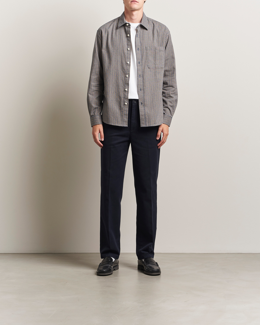Uomini | Pantaloni | Filippa K | Cotton Chino Trousers Navy