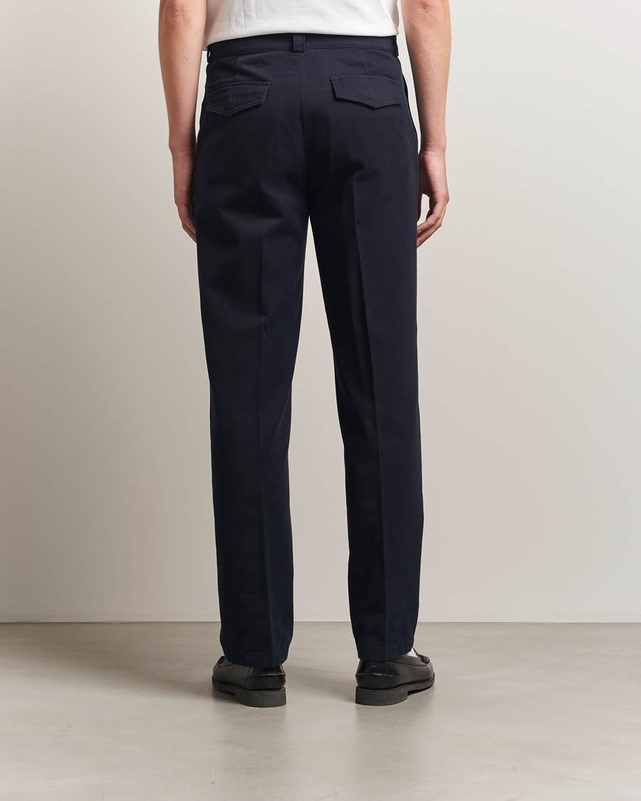 Uomini | Pantaloni | Filippa K | Cotton Chino Trousers Navy