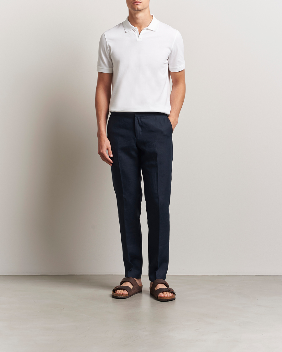 Uomini | Polo | Orlebar Brown | Bruno Organic Cotton Pique White