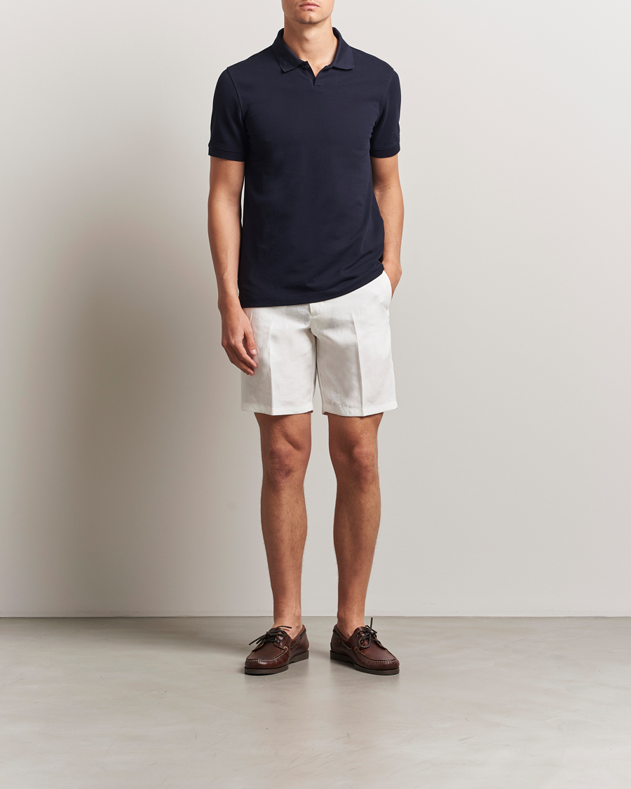 Uomini | Polo | Orlebar Brown | Bruno Organic Cotton Pique Night Iris